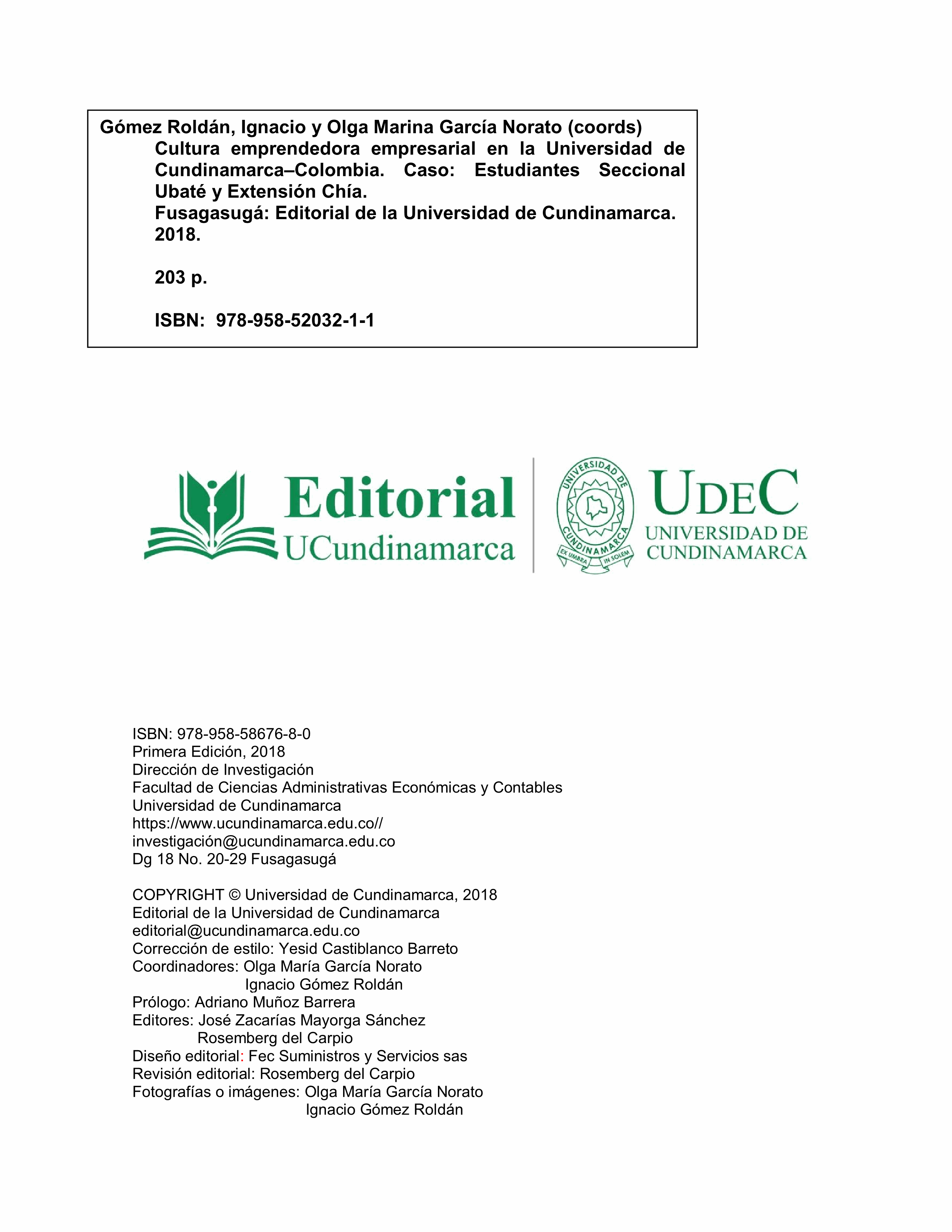 Cultura emprendedora empresarial en la Universidad de Cundinamarca - Colombia